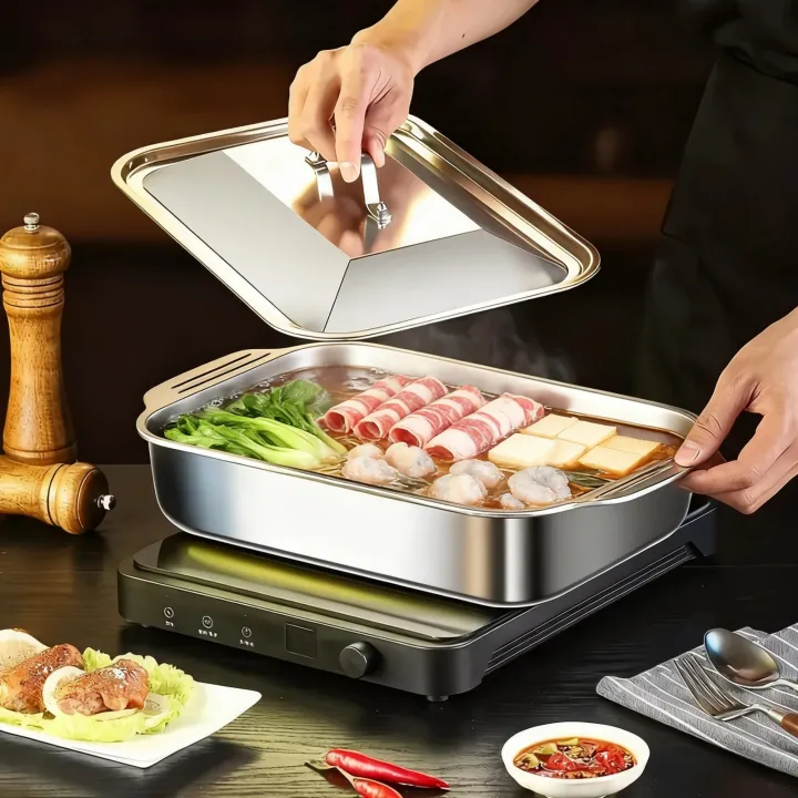 Stainless%20Steel%20Covered%20Roaster%20Pan%20Thickened%20Nonstick%20Oven%20Safe%20with%20Heat%20Resistant%20Handles%20for%20Grilling%20Baking%20Buffet%20Serving%20-%20Image%204