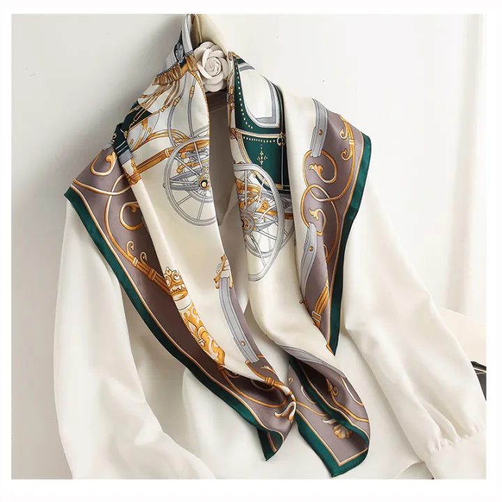 90*90cm%20Women%20Square%20Silk%20Scarf%20Luxury%20Brand%20Large%20Shawl%20Neckerchief%20Print%20Headband%20Female%20Foulard%20Bandana%20Wraps%20Hijab%20Scarves%20-%20Image%202