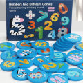 Children Numbers Find The Same Memory Matching Puzzle Game for Kids Educational Wooden Toys Focus and Cognitive Skill Training. 