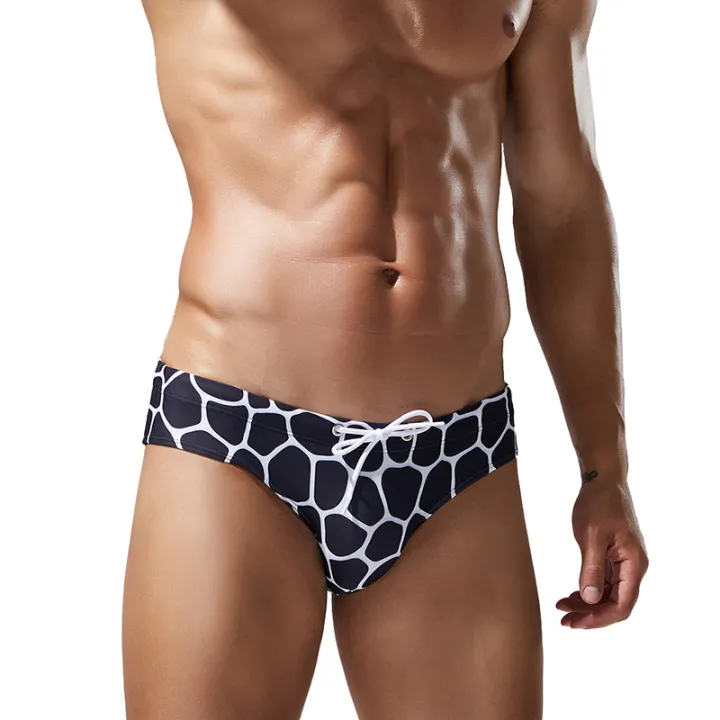 SEOBEAN%20Men's%20Triangle%20Swim%20Trunks,%20European%20and%20American%20Fashion,%20Drawstring,%20Rhombus%20Pattern,%20Hot%20Spring%20Swimsuit%20&%20Swimwear%20-%20Image%204