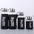 Portable Glass Water Bottle with Protective Bag, 1300ml/700ml 300ml Sports Outdoor Water Bottles, Travel Heat Proof Drinking Teapot Black 1200ML. 