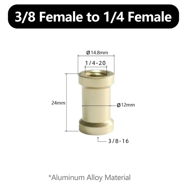 Aluminum%201/4'%203/8'%20Screw%20Adapter%20Converter%20Threaded%20Spigot%20Mount%20for%20%20Insta360%20%20Camera%20Tripod%20Monopod%20Flash%20Light%20Stand%20-%20Image%207