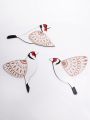 3 Pcs Black Bird Wooden Wall Decor Art Vintage Gothic Decor Living Room Bathroom Kitchen Home Decorations Indoor Outdoor Gifts. 