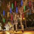 30CM LED Meteor Shower Rain Lights Waterproof Falling Raindrop Fairy String Light for Christmas Holiday Party Patio Decor. 