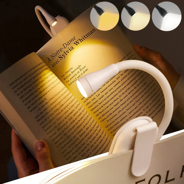 3%20Color%20Mini%20LED%20Book%20Light%20Eye%20Protection%20Adjustable%20Clip%20360%C2%B0%20Flip%20Study%20Lamp%20Rechargeable%20For%20Travel%20Bedroom%20Reading%20-%20Image%203