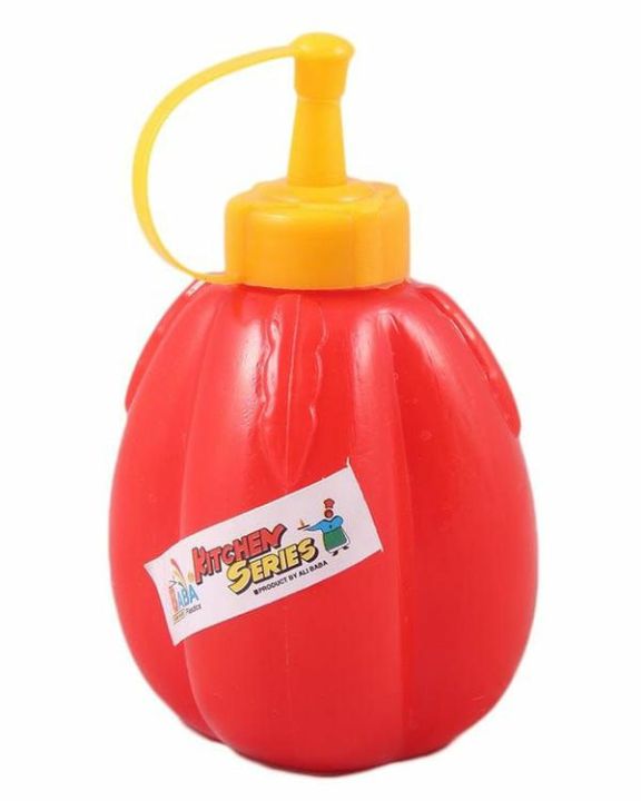 Pack of Two - Red Round Squeeze Ketchup Bottle