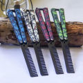 Stainless Steel Folding Comb, Butterfly Knife, Beard Comb, Mustache, Hair Salon Styling Tool, 1pcs. 