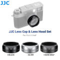JJC Lens Shade with Lens Cap for X Half Camera Accessories Aluminum Alloy Metal Lens Hood with Lens Cover Dustproof.
