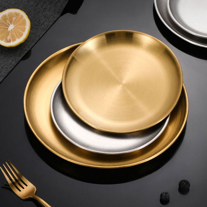 Korean%20Stainless%20Steel%20Disc%20Golden%20Cafe%20Tray%20Fruit%20Plate%20Cake%20Plate%20Bone%20Shallow%20Plate%20Snack%20Kitchen%20Home%20Outdoor%20Dinner%20Plate%20-%20Image%203