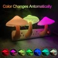 LED Sensor Mushroom Night Light Plug in Lamp. 