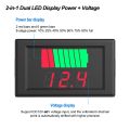 12V 24V 36V 48V 60V Car Battery Charge Level Indicator Lithium Battery Capacity Meter Tester Display LED Tester Voltmeter. 