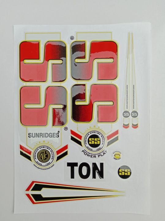 Ton Bat Sticker New 3D 2024 Latest SS TON SUNRIDGES POWER PLAY Full RED Edition Top ...