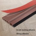 1M Silicone Door Bottom Seal Strip With Brush Weatherstrip Under Door Draft Stopper Anti-Cold Soundproof Windproof Gap Blocker. 