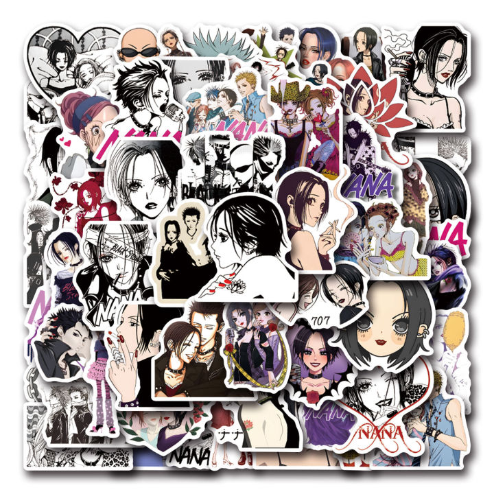 55Pcs Anime Nana Stickers DIY Stickers Scrapbooking Phone Luggage Skateboard Waterproof Decals