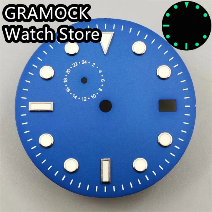 GRAMOCK%2029mm%20Black%20Green%20Blue%20Sterile%20watch%20dial%20green%20Lumious%20fit%20NH37A%20Automatic%20movement%20Watch%20replacement%20parts%20-%20Image%205