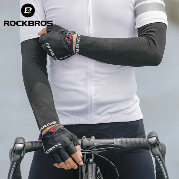 ROCKBROS Winter Cycling Arm Protection Thermal Fleece Keep Warm Bike Arm Cuff Sleeves MTB Road Motorcycle Bicycle Oversleeves
