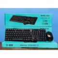 TJ-808 2.4G Keyboard and Mouse Suit Wireless Keyboard and Mouse - Black. 