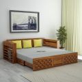 sofa cum bed pure solid sheshom wooden. 