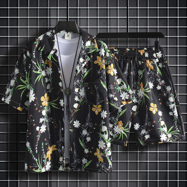 Hawaiian%20Beach%20Suit,%20Genderless%20Casual%20Shirt%20Shorts,%20Multi-color%20Optional%20-%20Image%207