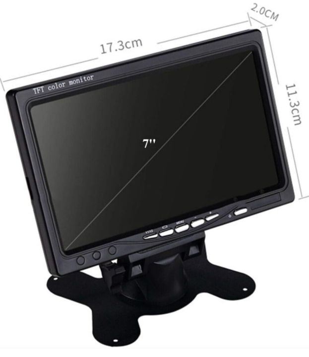 TFT LCD 7" Color HD Screen Monitor for Car CCTV Reverse Rear View Backup Camera Headrest Monitor Night Vision