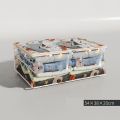 Large Capacity Household Clothes Organizer Dustproof Waterproof Transparent Quilt Bag New Printed Three-Dimensional Storage Bag.