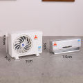 Miniature Split Air Conditioner Model Set for Dollhouse Diorama - 1:12 / 1:6 Scale Simulation Mini AC Toy Display Ornament - ZMA. 