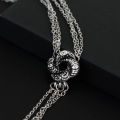 Movie 007 Algerian Loveknot Necklace Vesper Lynd Casino Royale Bond Girl Love Knot Necklace Vintage Silver Plated Women Jewelry. 