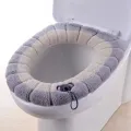 Warm Toilet Seat Cover Comfortable Thick Knitted O-shaped Universal Bathroom Washable Toilet Cushion Closestool Mat Pad Cover. 
