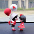 Couple Cute Ornaments for Car, Car Decoration Cute Cartoon Couples Action, Cartoon Car Dashboard Decorations, Cute Lovely Kiss C. 