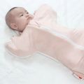 Easy to Use zipper baby swaddle wrap newborn baby sleeping bag 100% cotton suitable for 2-6 months baby. 