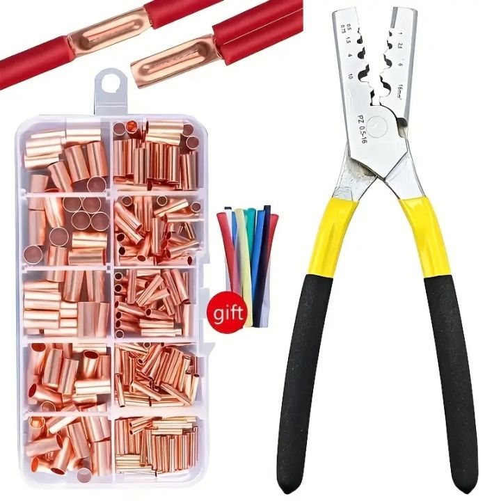 PZ0.5-16%20250pcs%20Kit%20GT%20Copper%20Connecting%20Pipe%20Wire%20Joint%20Small%20Copper%20Tube%20Terminal%20Cable%20Lug%20Ferrule%20Hand%20Crimping%20Tool%20-%20Image%207