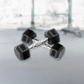 Rubber Hex Dumbbells - Pair-5kg,7kg,10kg,12kg,15kg,18kg,20kg. 