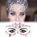 5/1Pcs Random Colorful Rhinestones Face Tattoo Sticker Women Glitter Diamond Temporary Stickers DIY Party Makeup Tattoo Decals *. 
