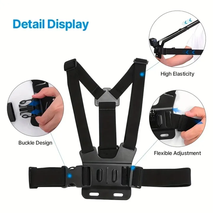 Adjustable%20All-in-One%20Action%20Camera%20Accessories%20Kit%20-%20Head%20Strap%20Chest%20Strap%20Mount%20Compatible%20with%20%20Hero%20Osmo%20SJCAM%20AKASO%20I%20-%20Image%204