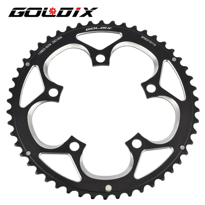 GOLDIX%20110BCD%20Bicycle%20Chainring%20Double%20Disc%2050-34T%20for%20Road%20Bike%20Crankset%20Compatible%209/10/11Speed%20Folding%20Bike%20Chain%20Wheel%20-%20Image%202