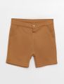 Polo Collar Short Sleeve Patterned Baby Boy T-Shirt and Shorts 2-Pack Set. 