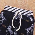 Newborn Baby Boy Autumn&Winter Clothes Set Dinosaur Printed Hooded Long Sleeved Top+Pants Toddler Boy Casual Outfit for Age 0-3. 