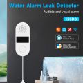 Tuya Wifi Smart Water Alarm Leak Detector Flood Leakage Sensor Detection Home Security Sound and Light Alarm  Security System. 