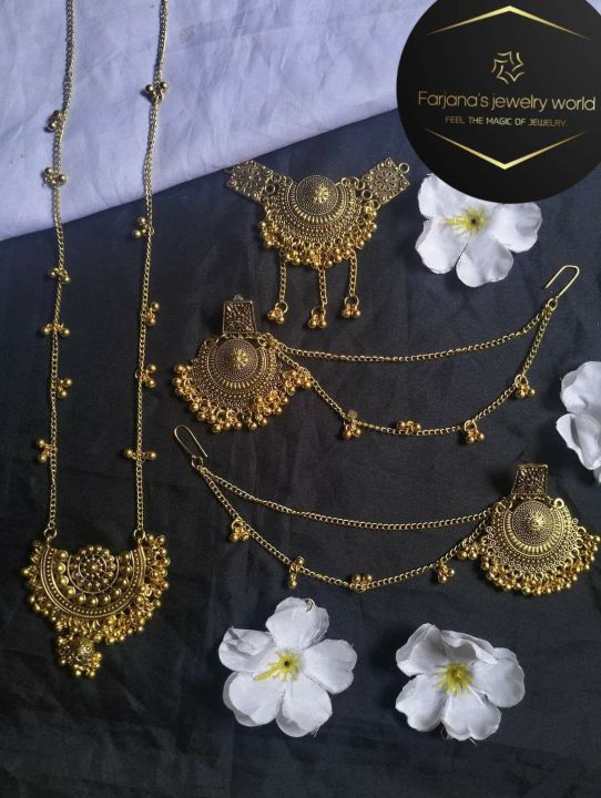 Golden%20color%20flower%20design%20beautiful%20jewellery%20set%20for%20women%20-%20Image%202