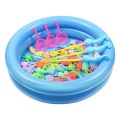 Inflatable fish pond children's magnetic fishing toy pool kindergarten puzzle parent-child game multiplayer collaboration.