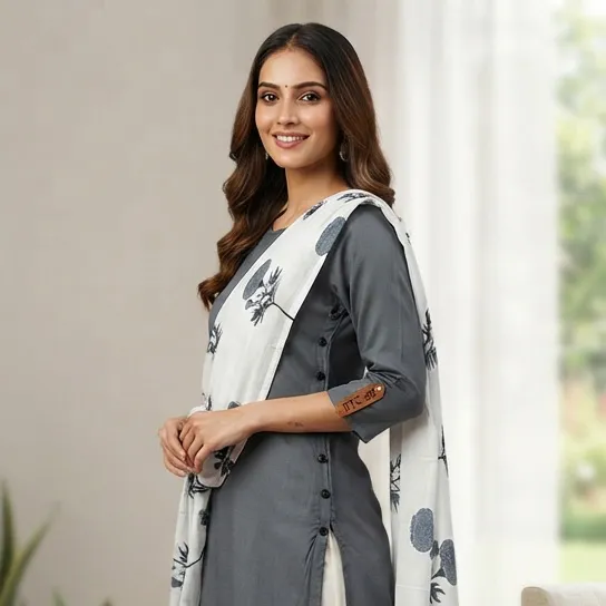 Everything%20House%20By%20Nazmul%20Summer%20Ready%203%20Piece%20Button%20Design%20Linen%20Fashionable%20Stitched%20Kurti%20Shalwar%20Kameez%20For%20Stylish%20Women%20And%20Girls%20Dress%20-%20Image%203