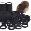 50-1000pcs Black Hair Ties Elastic Hair Bands Decorative Hair Accessories Set Holiday Gift For Girls Kids hair bands for girls. 