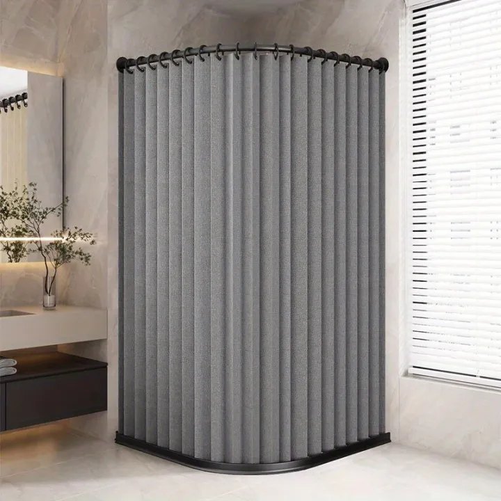 Foldable%20Magnetic%20Shower%20Curtain%20Waterproof%20Privacy%20Dry%20Wet%20Separation%20Bathroom%20Curtain%20for%20Home%20Apartment%20Dorm%20-%20Image%202