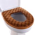1pc Autumn and Winter Long Plush Toilet Seat Cushion Household Thick Toilet Seat Cushion Washable Toilet Seat Gasket.