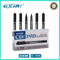 GXin G-107A CD DVD Permanent Marker Double Tip - 6 Pieces - Black.