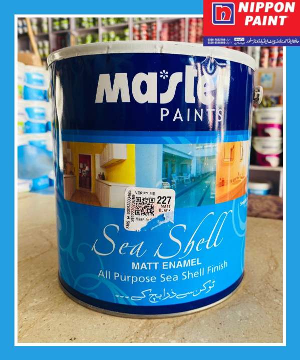 Master paint matt enamel gallon black colour
