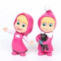 New 10Pieces Masha and the Bear Action Figure Anime Model Cartoon Toys For Friends .