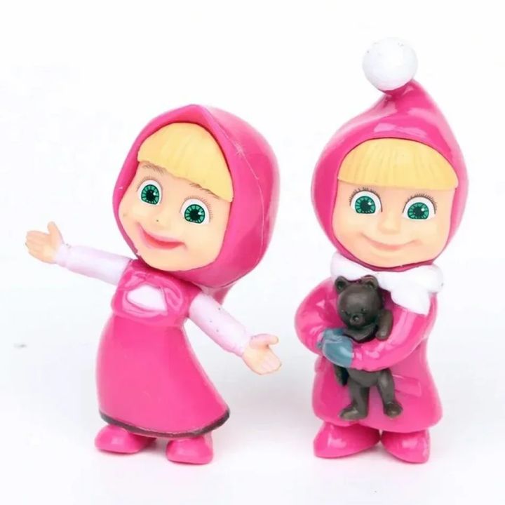 New%2010Pieces%20Masha%20and%20the%20Bear%20Action%20Figure%20Anime%20Model%20Cartoon%20Toys%20For%20Friends%20%20-%20Image%204