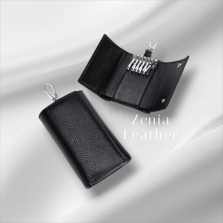 Zenia Leather, Key Ring Holder Folding Key Ring For Bikers , Key Ring For Lockers Wallet For Men Cow Leather Money Bag