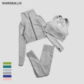 2/3Pcs Women Yoga Suit Seamless Knitted Yoga Pants Leggings Clothing Zipper Long Sleeve Crop Top Fitness Wear Sportswear Gym Set. 